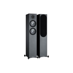 Monitor audio bronze 200 6g black - coppia diffusori da pavimento bass reflex a 2 vie e mezzo
