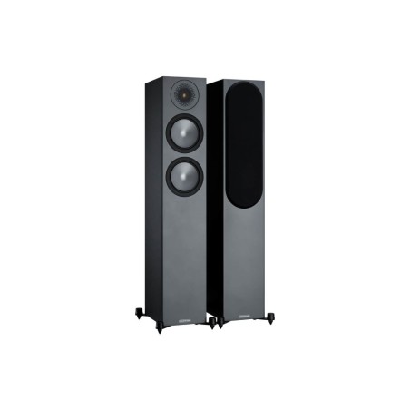 Monitor audio bronze 200 6g black - coppia diffusori da pavimento bass reflex a 2 vie e mezzo