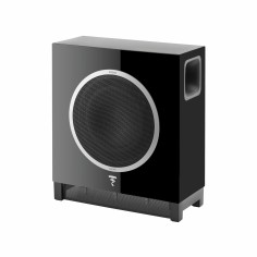 Black lacquered focal sub air wireless ultracompact active subwoofer