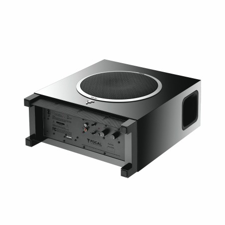 Black lacquered focal sub air wireless ultracompact active subwoofer